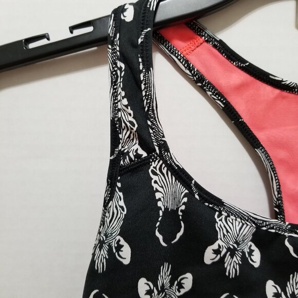 Victoria's Secret bra Small VSX The Player racerback workout gym sports zebra - Picture 4 of 10